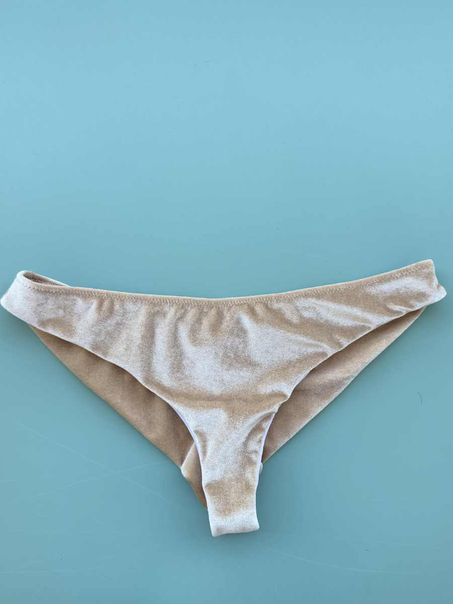 Slip donna Nilu Brasiliana Ciniglia Sabbia Oro taglia S