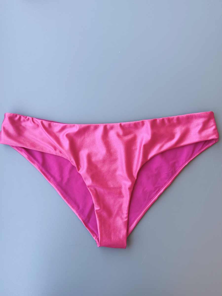 Slip donna Nilu Classico Michela Tinta Unita Rosa Shine taglia L