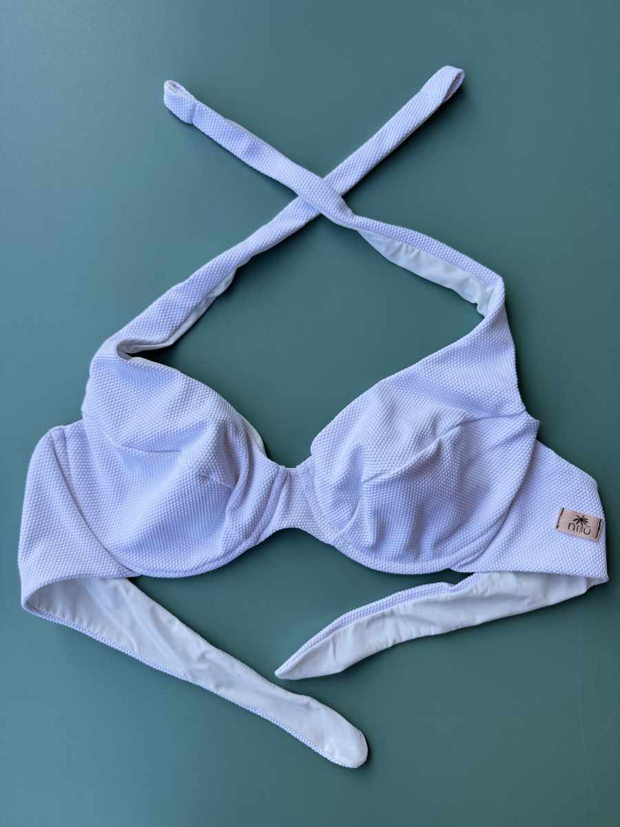 Top donna Nilu Ferretto Cotone Soft Bianco Ottico taglia L