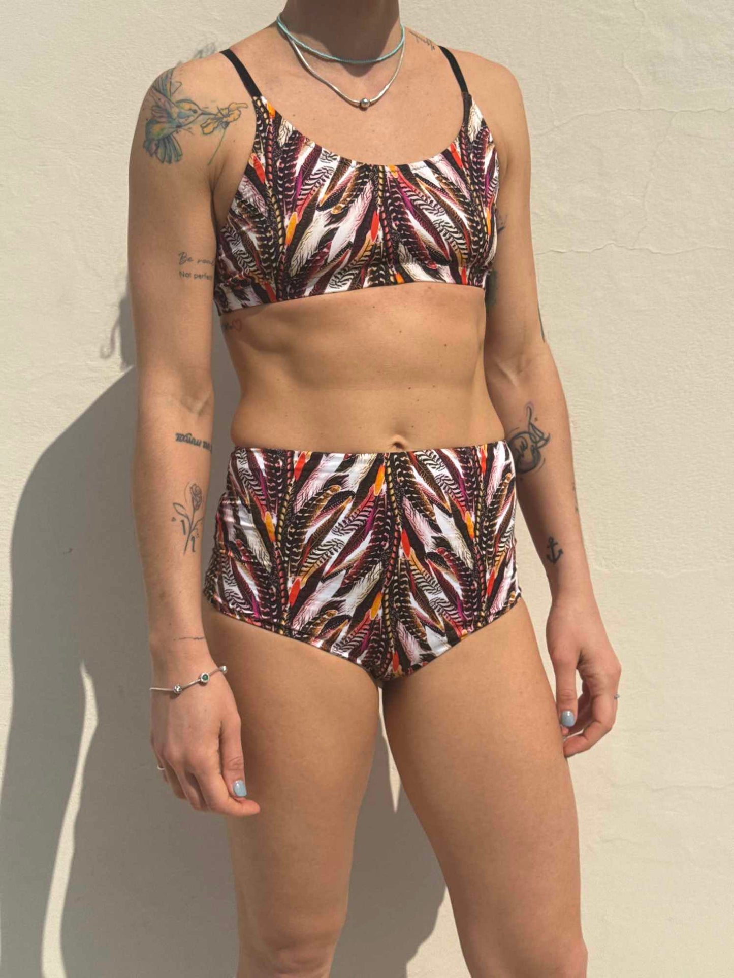 Slip Vanessa vita alta Nilu - bottom bikini artigianale dettaglio