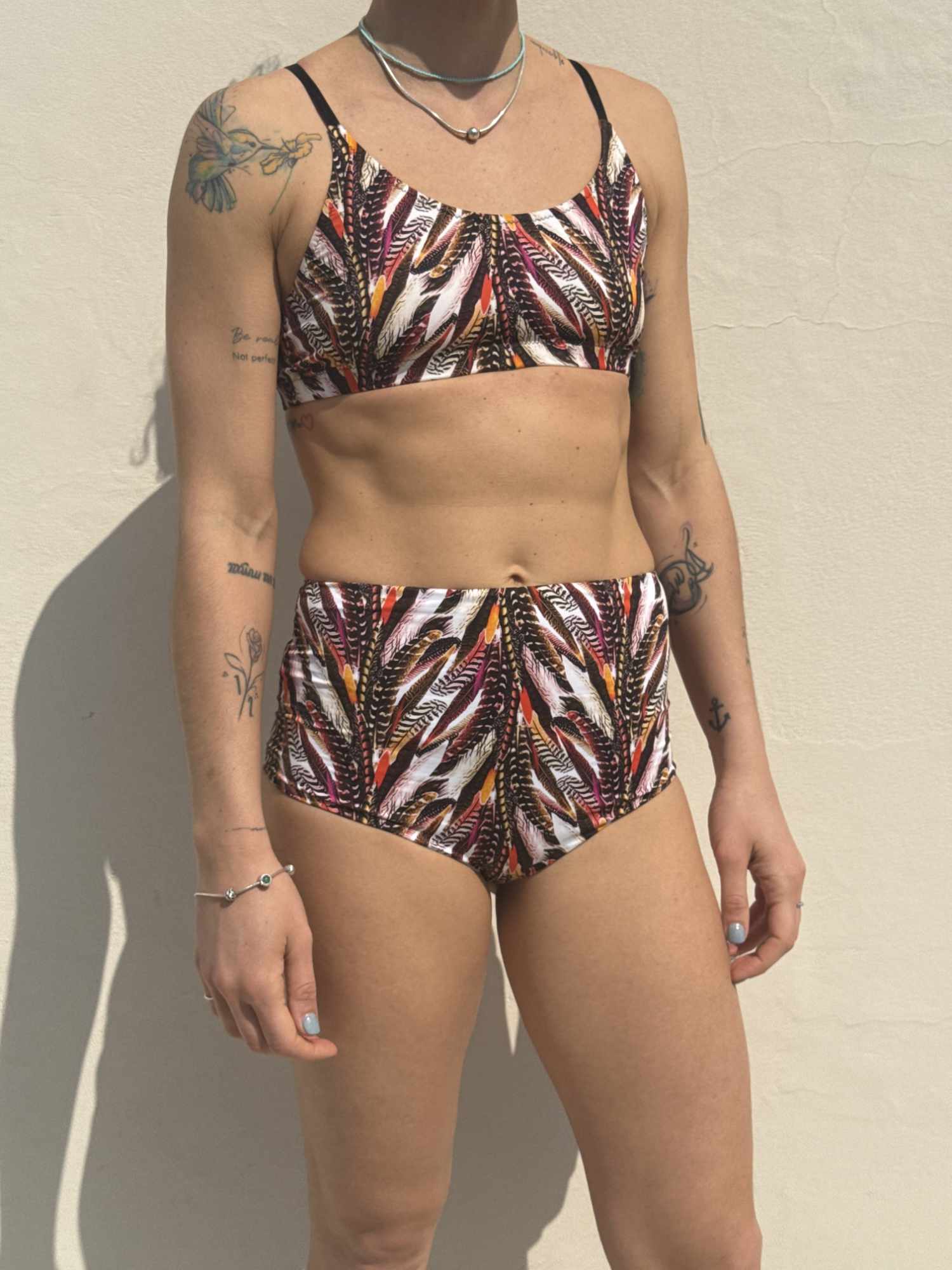 Slip Vanessa vita alta Nilu - bottom bikini artigianale dettaglio