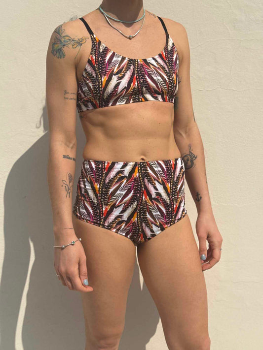 Slip Vanessa vita alta Nilu - bottom bikini artigianale dettaglio