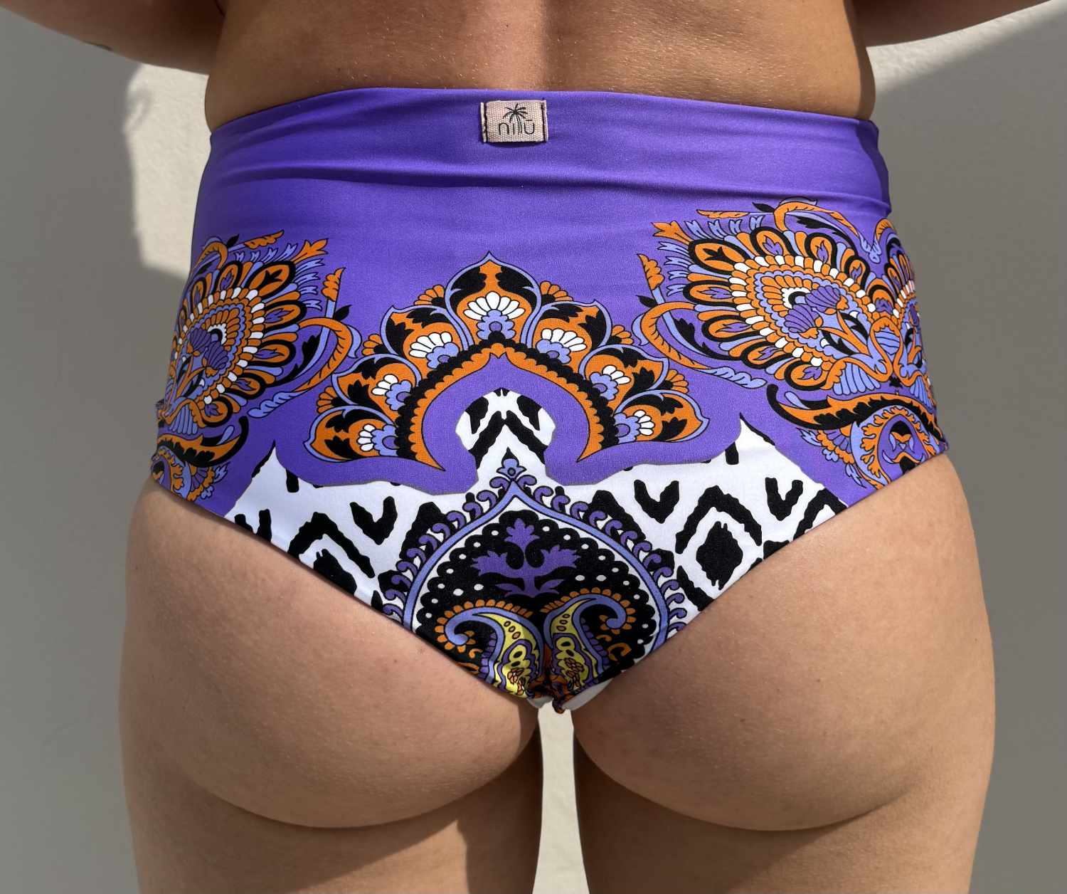 Slip Vanessa vita alta Nilu - bottom bikini artigianale dettaglio