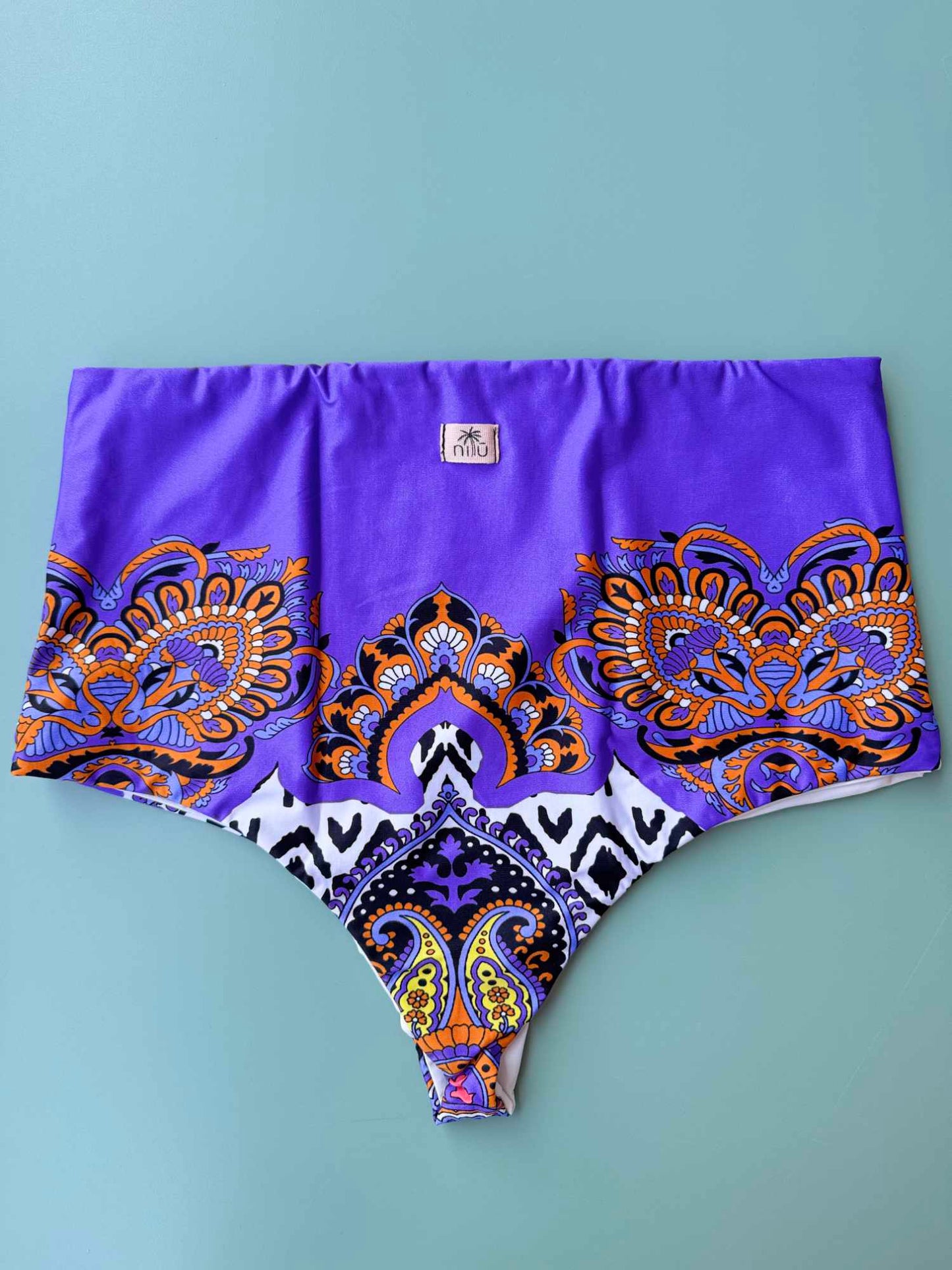 Slip Vanessa vita alta Nilu - bottom bikini artigianale dettaglio