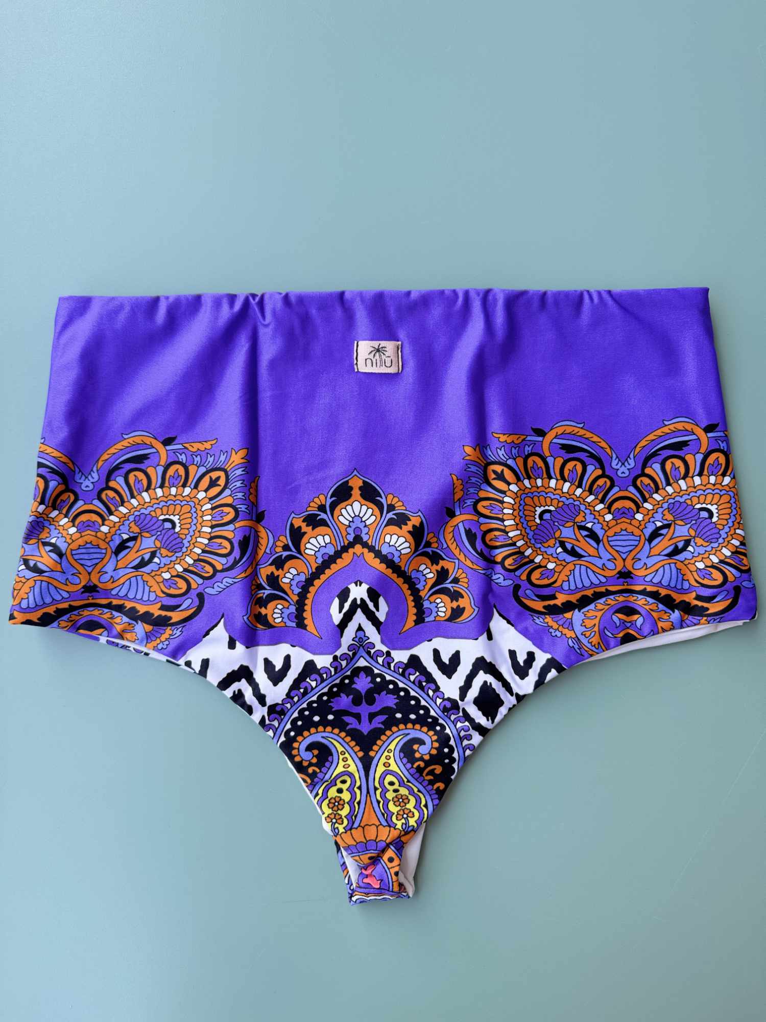 Slip Vanessa vita alta Nilu - bottom bikini artigianale dettaglio