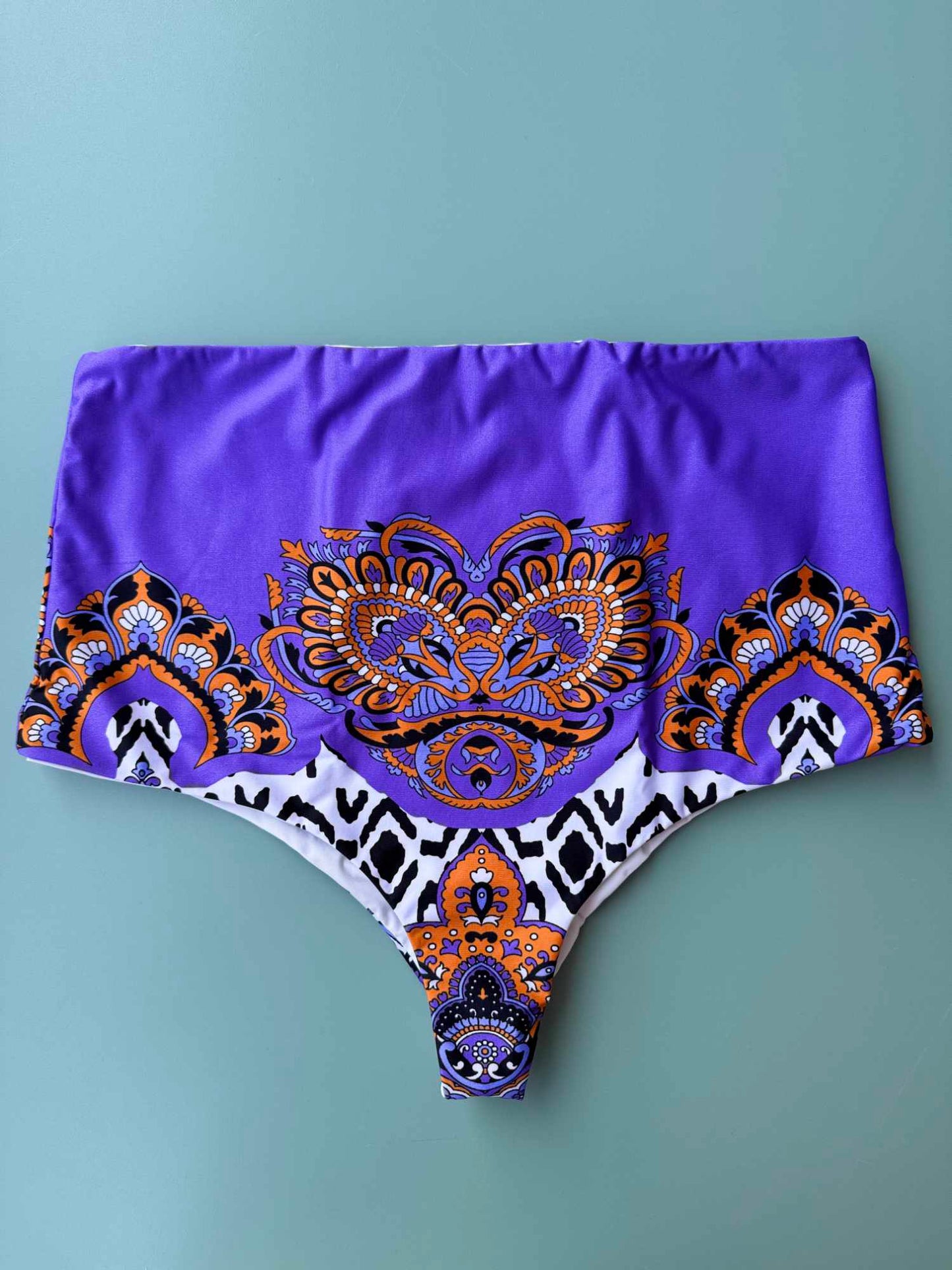 Slip Vanessa vita alta Nilu - bottom bikini artigianale dettaglio