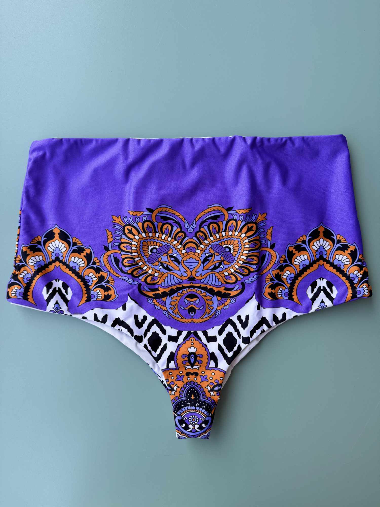 Slip Vanessa vita alta Nilu - bottom bikini artigianale dettaglio