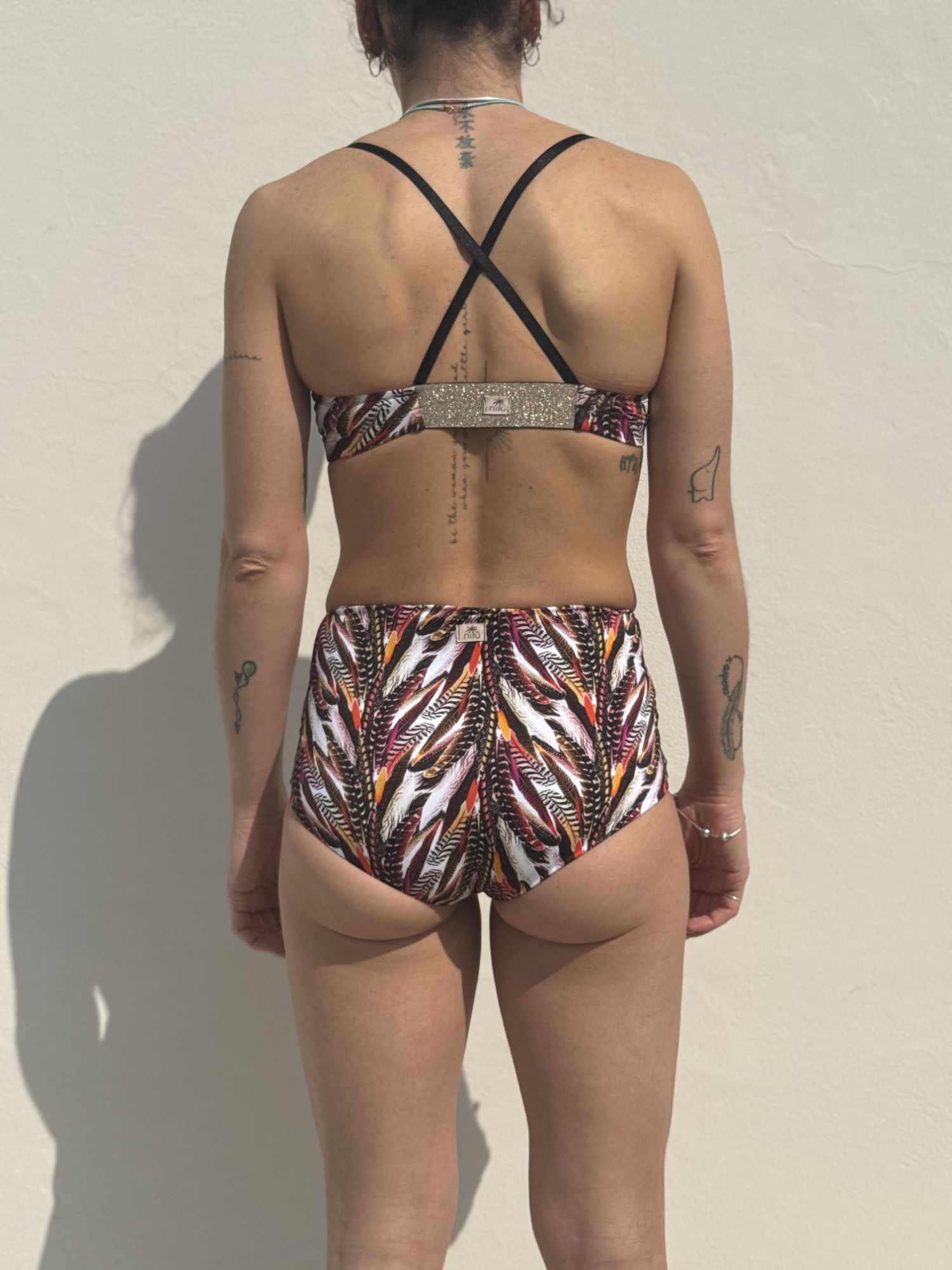Slip Vanessa vita alta Nilu - bottom bikini artigianale dettaglio