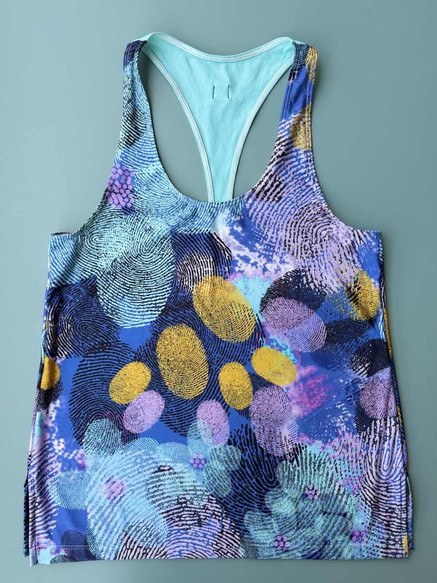 Canotta Ely Nilù Outlet fantasia Crazy Summer Digital Print Orange taglia M