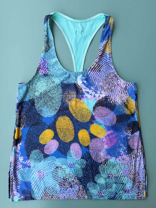 Canotta Ely Nilù Outlet fantasia Crazy Summer Digital Print Orange taglia M
