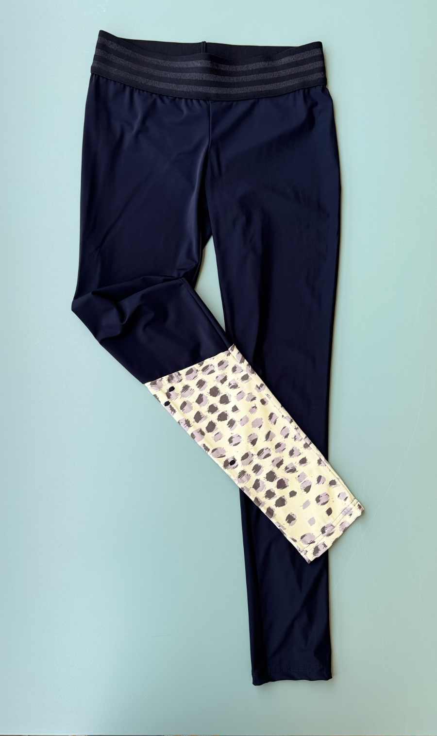 Leggings Nilu Outlet nero maculato giallo taglia M