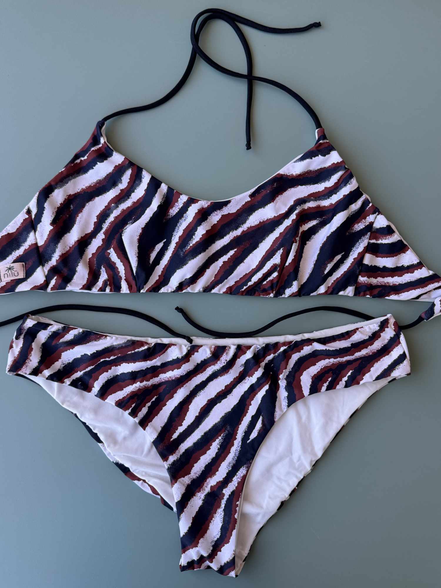 Slip classico Michela Nilu dettaglio in fantasia animalier zebrato