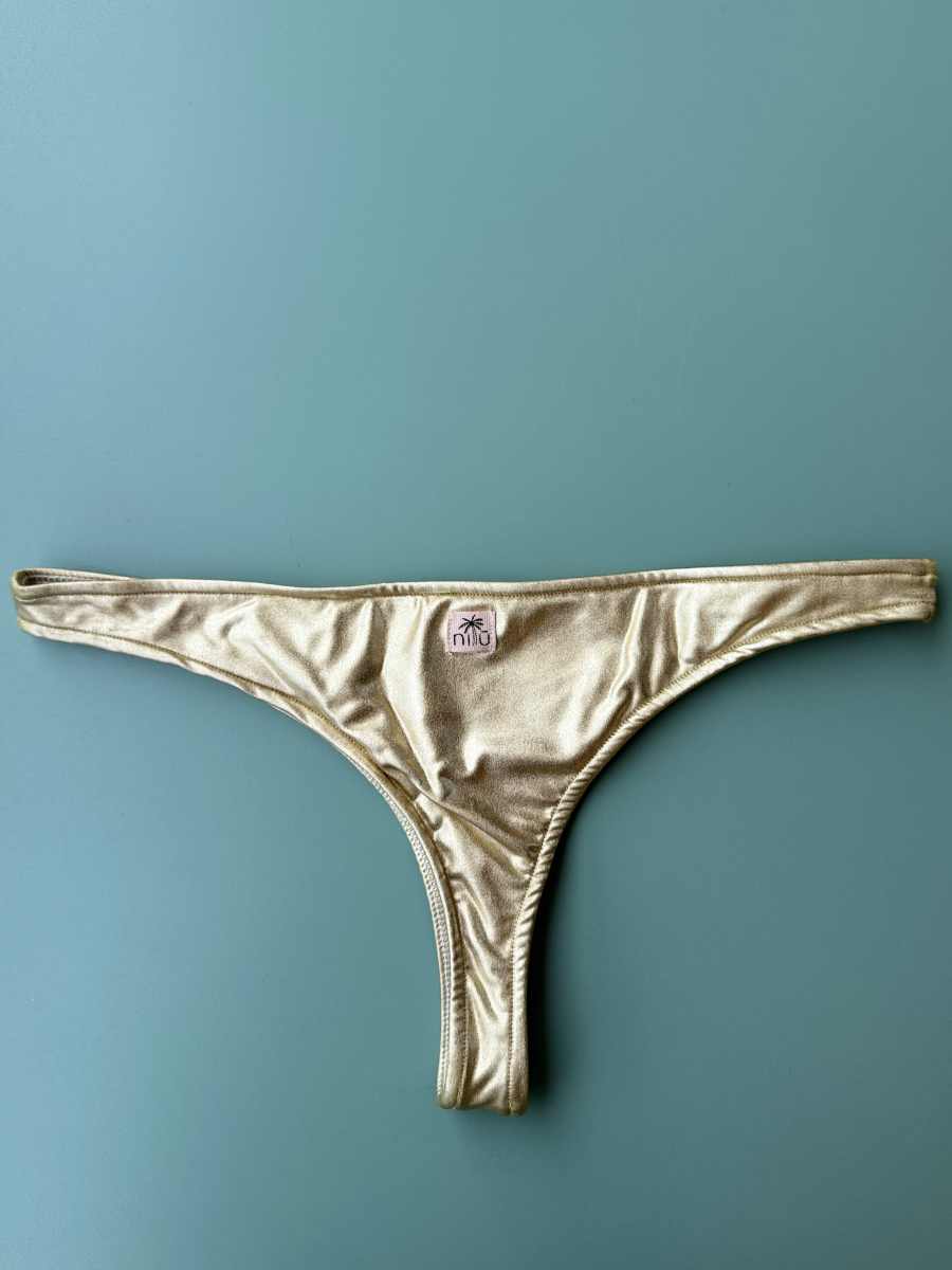Slip donna Nilu Perizoma Glitter Oro taglia S