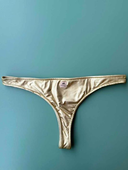 Slip donna Nilu Perizoma Glitter Oro taglia S