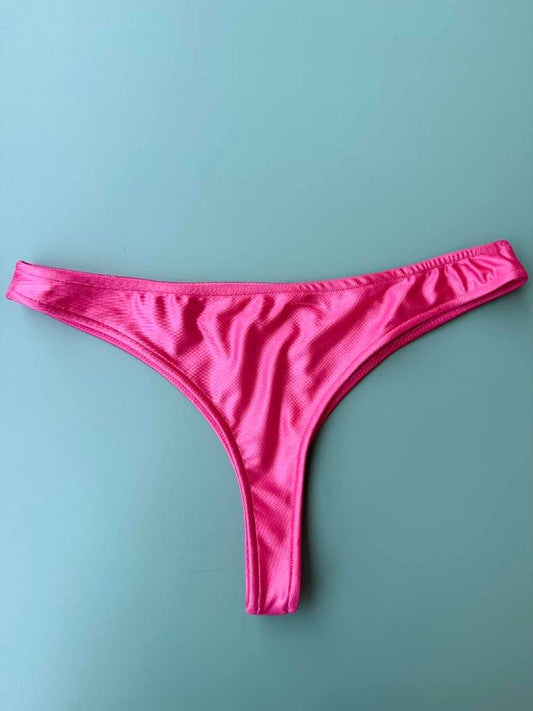 Slip donna Nilu Perizoma Tinta Unita Rosa Shine taglia XS