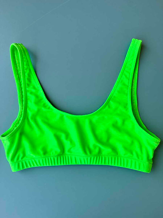 Top donna Nilu A Canotta Tinta Unita Verde Acido taglia M