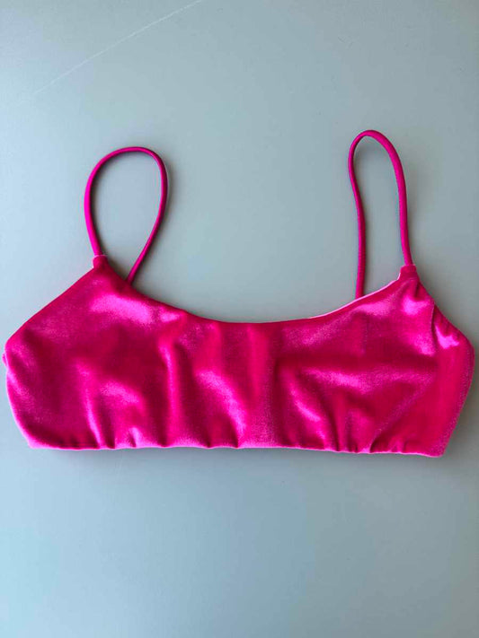 Top donna Nilu Bralette Ciniglia Fuxia Shell taglia S