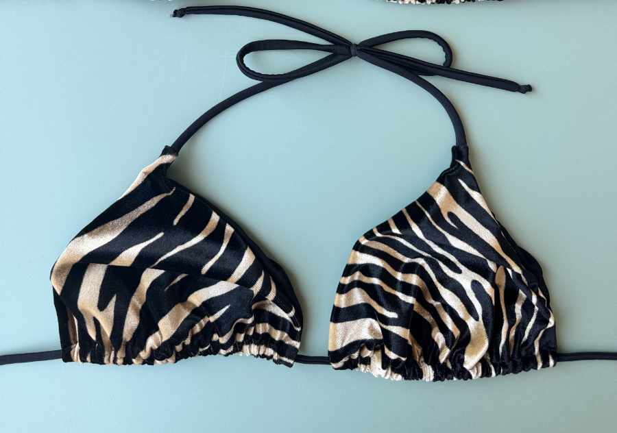 Triangolo Nilu Animalier Ciniglia Zebrato taglia L