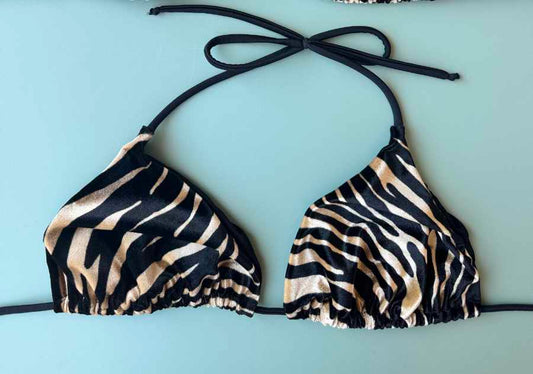Triangolo Nilu Animalier Ciniglia Zebrato taglia L